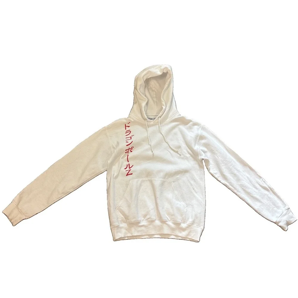 Dragon Ball Z Shenron White Hoodie Mens Small Graphic Pullover Toei Animation